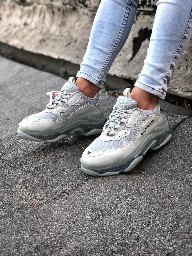 Balenciaga Triple S Clear Sole White Grey