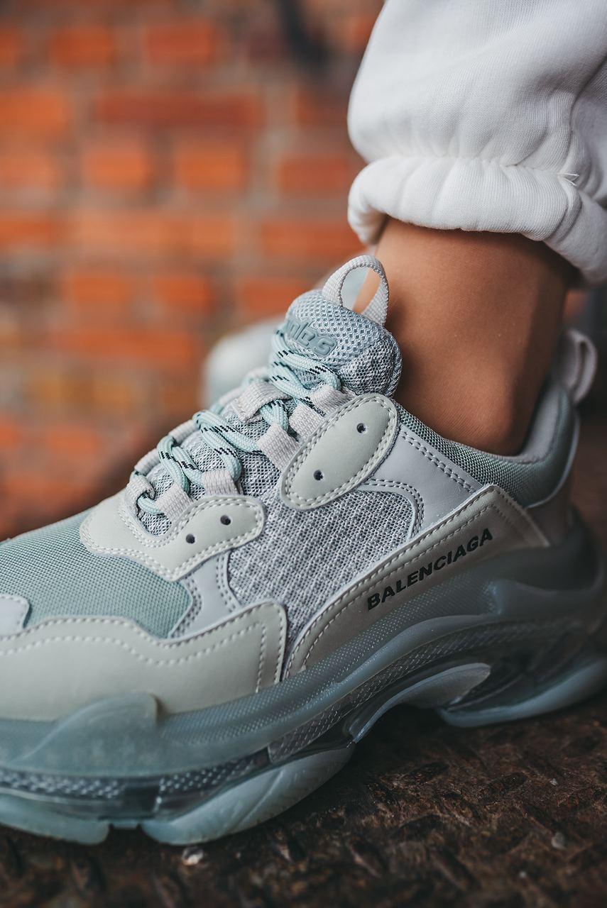Balenciaga Triple S Clear Sole White Grey