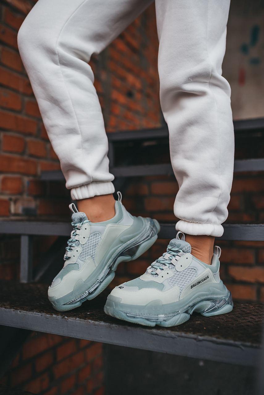 Balenciaga Triple S Clear Sole White Grey