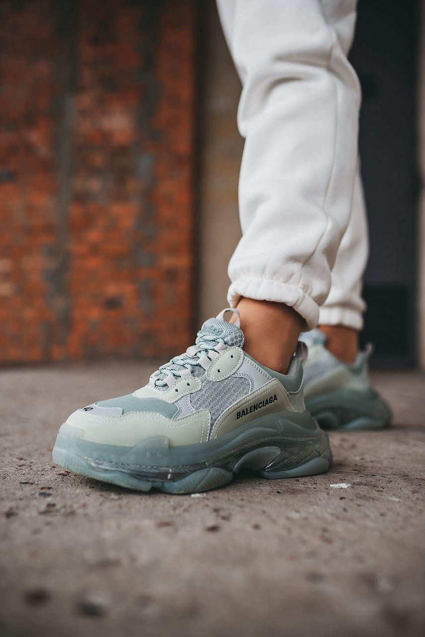 Balenciaga Triple S Clear Sole White Grey