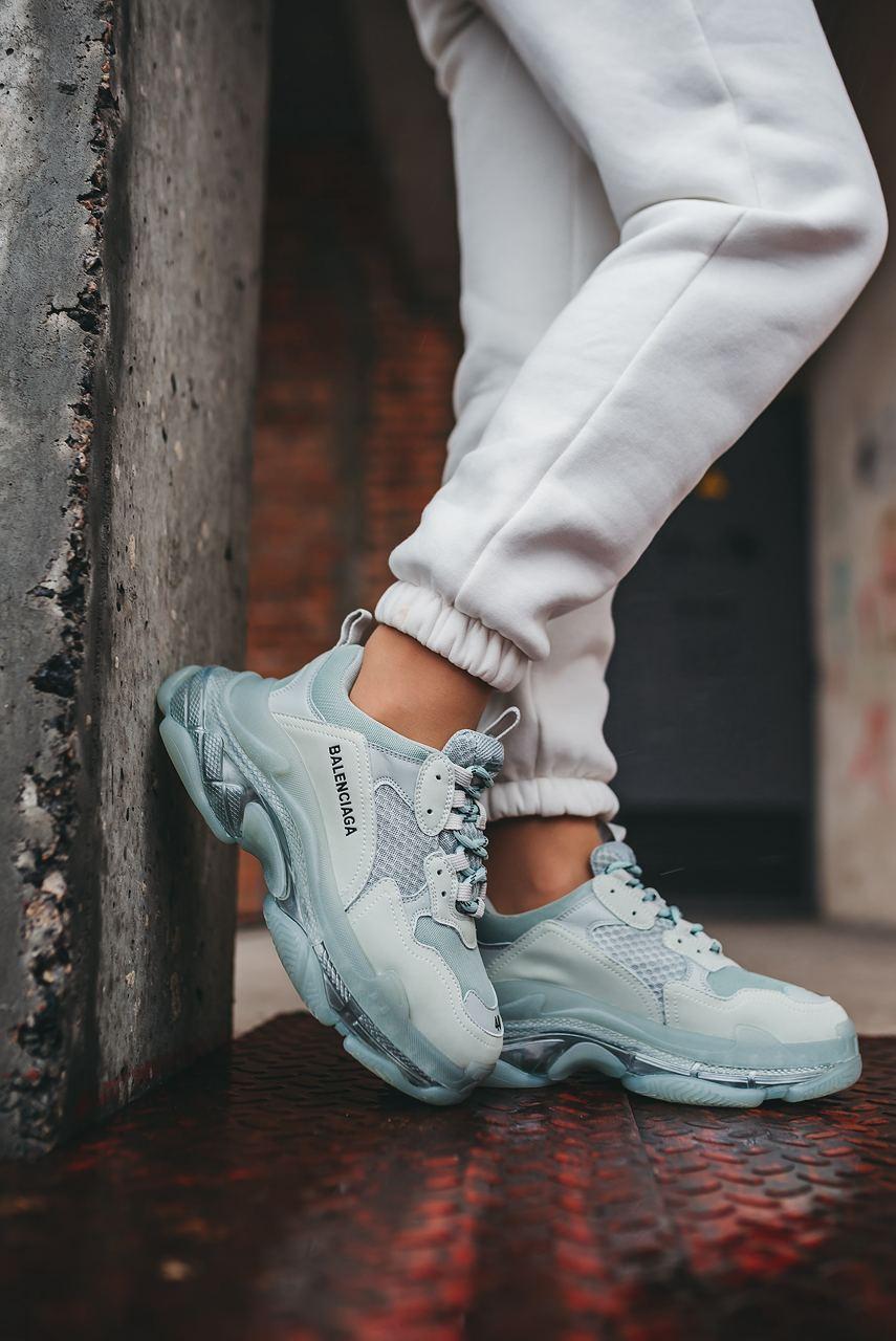Balenciaga Triple S Clear Sole White Grey