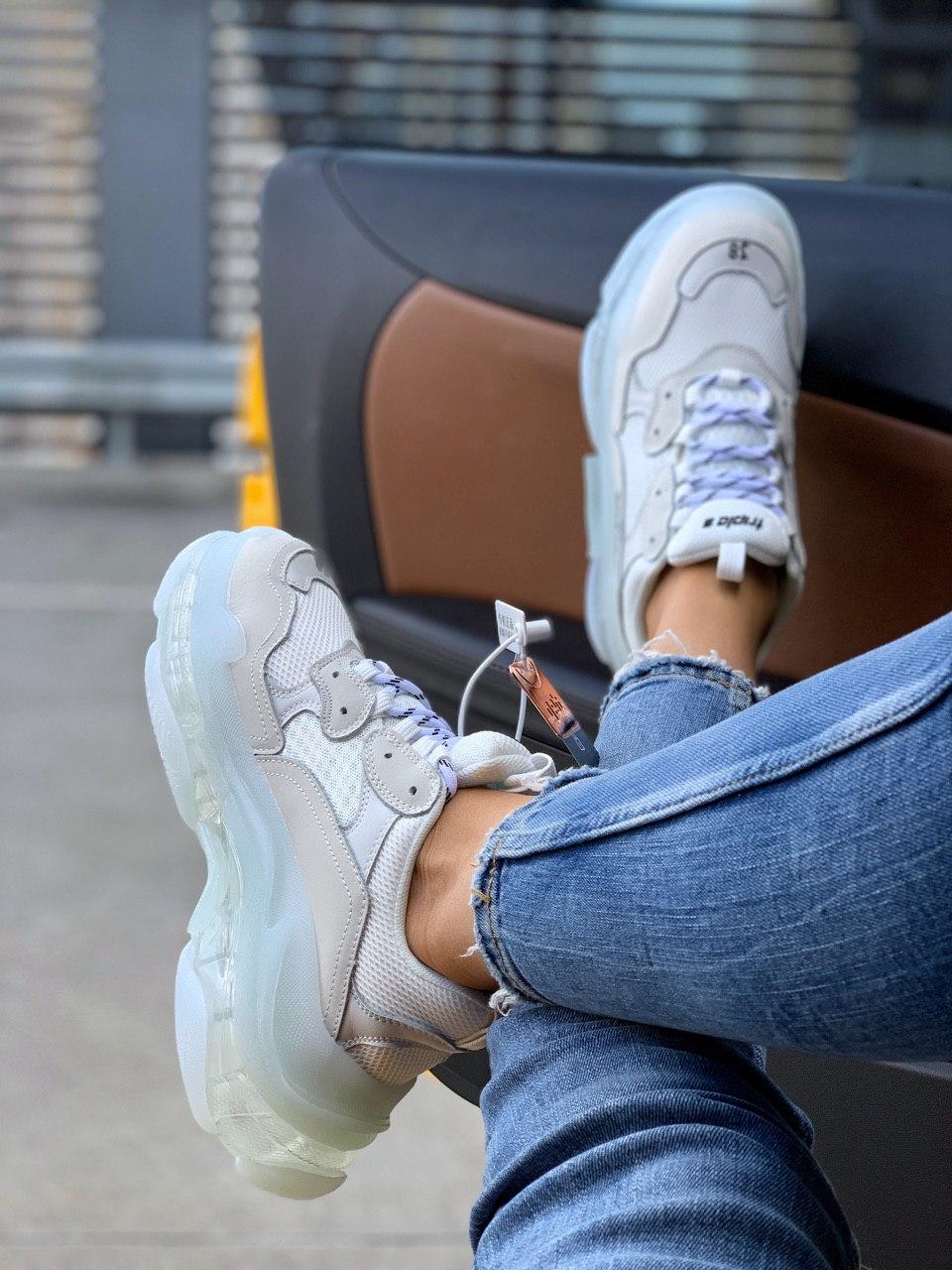 Balenciaga Triple S Clear Sole Beige White