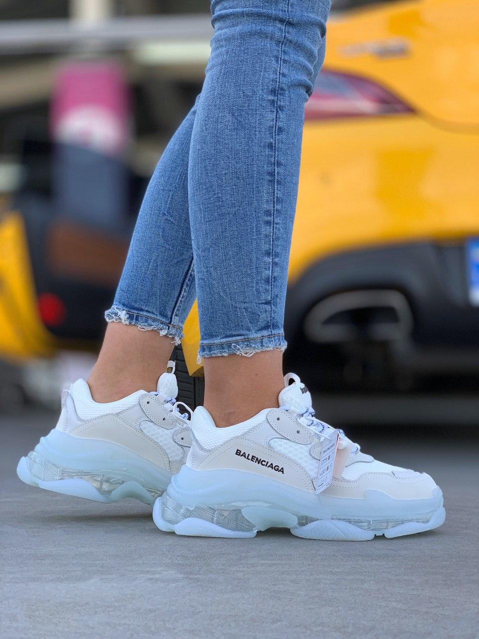 Balenciaga Triple S Clear Sole Beige White