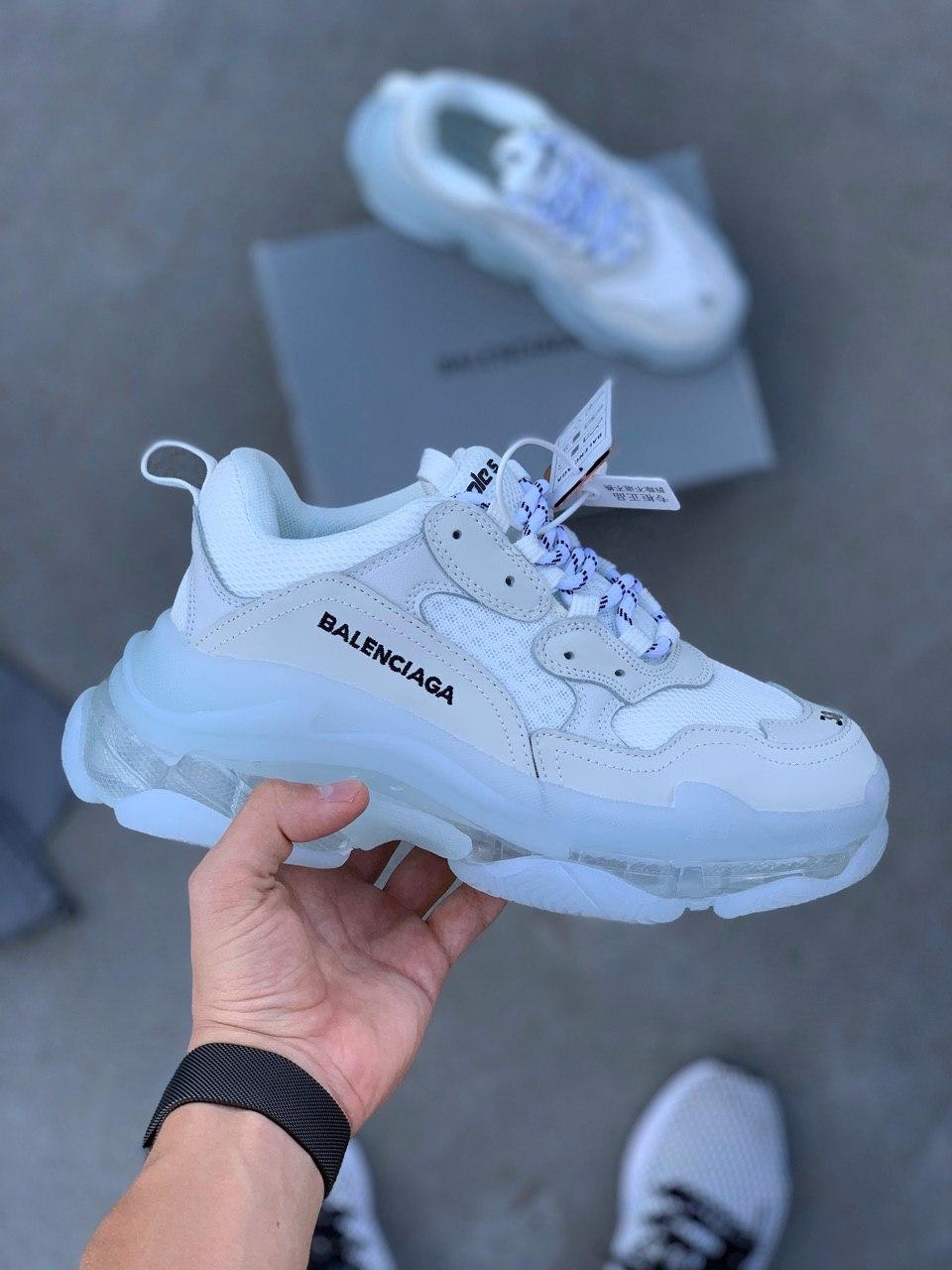 Balenciaga Triple S Clear Sole Beige White