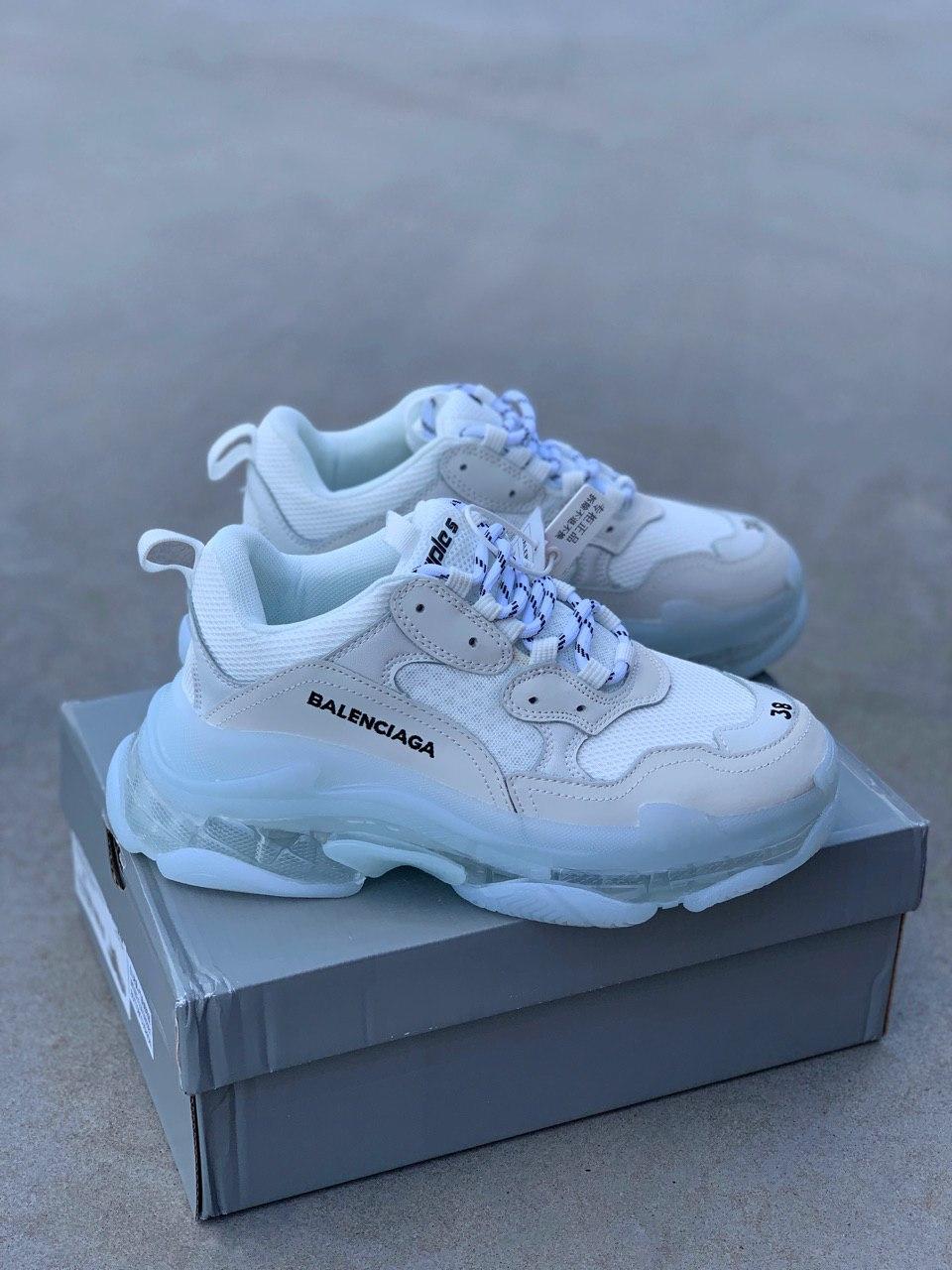 Balenciaga Triple S Clear Sole Beige White