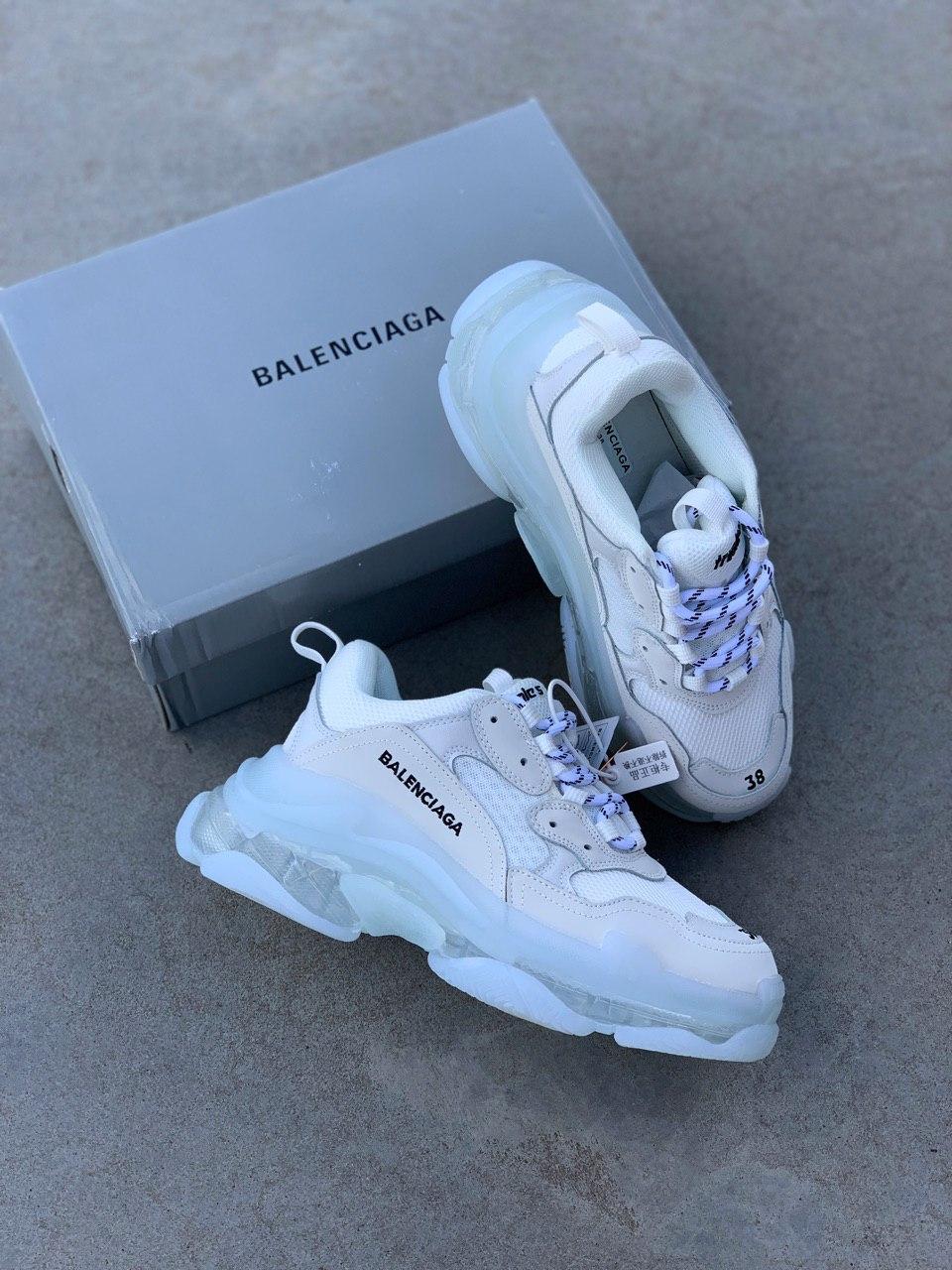 Balenciaga Triple S Clear Sole Beige White