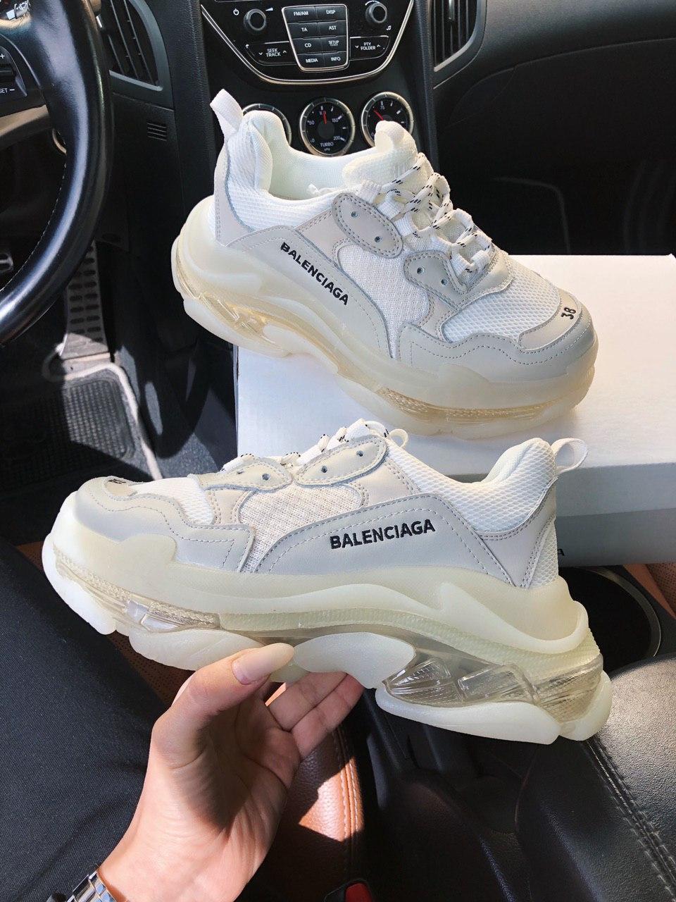 Balenciaga Triple S Clear Sole Beige White