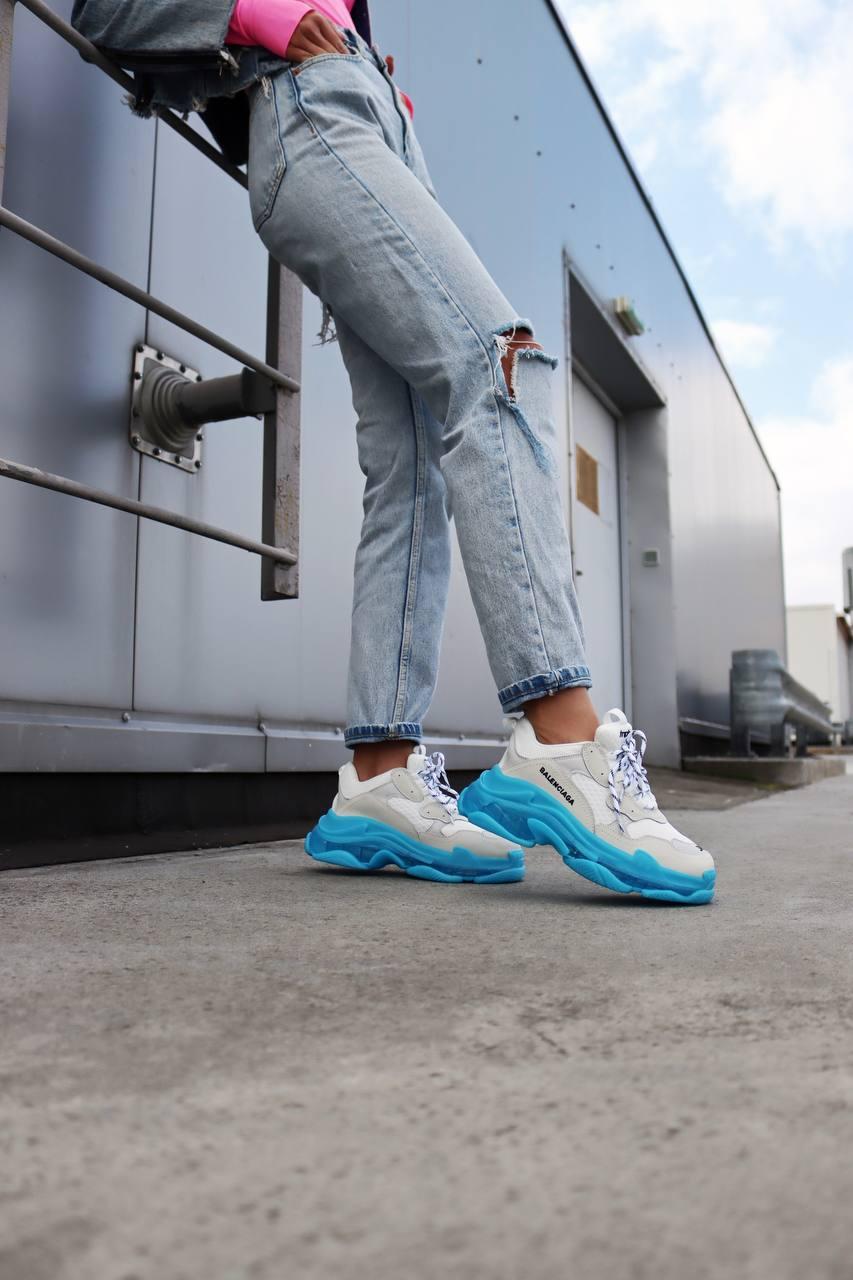 Balenciaga Triple S Clear Sole Blue Grey