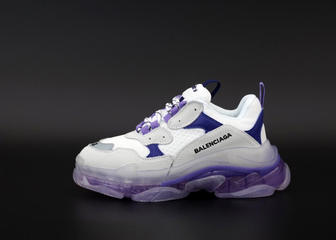 Balenciaga Triple S Clear Sole Violet Blue Grey