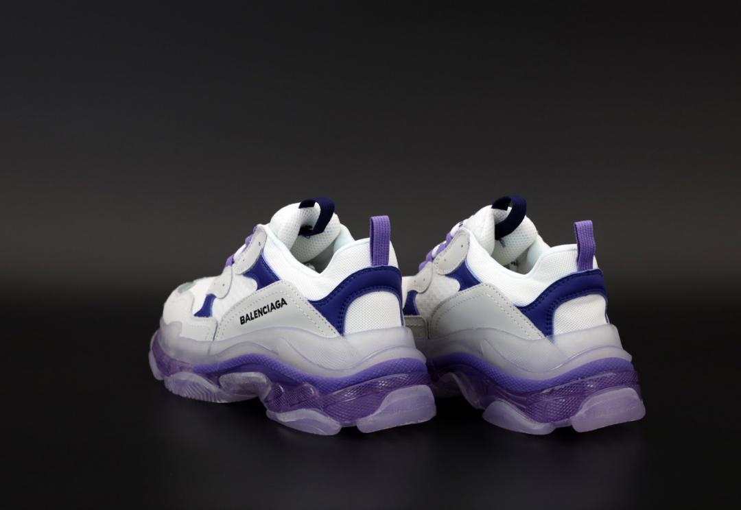 Balenciaga Triple S Clear Sole Violet Blue Grey