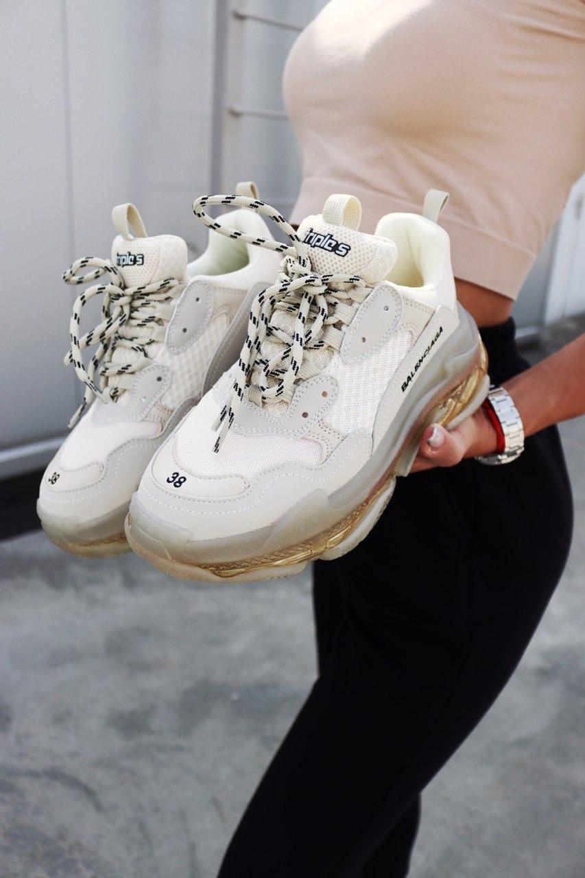 Balenciaga Triple S Clear Sole Beige Brown
