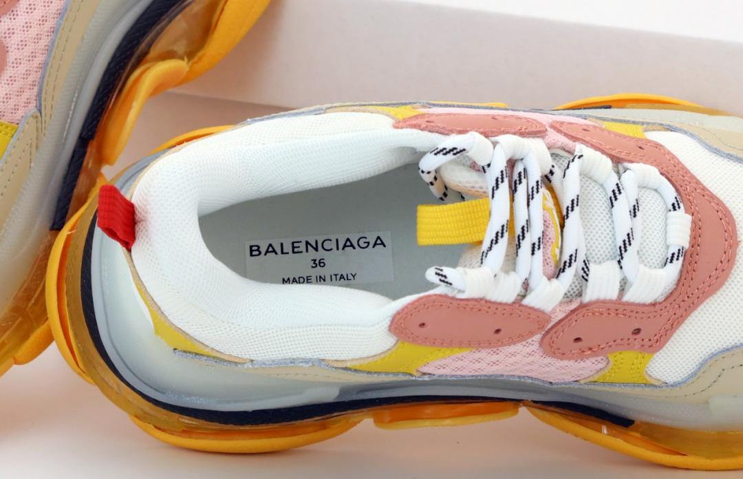 Balenciaga Triple S Clear Sole Yellow White Grey Pink