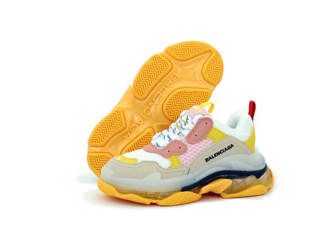 Balenciaga Triple S Clear Sole Yellow White Grey Pink