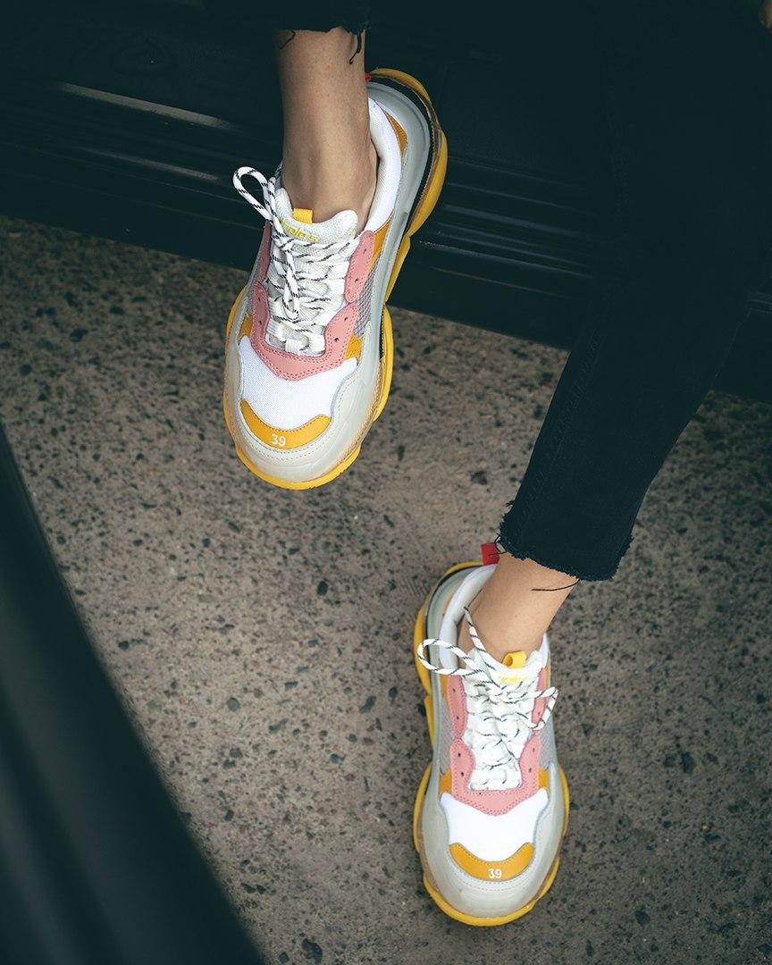 Balenciaga Triple S Clear Sole Yellow White Grey Pink