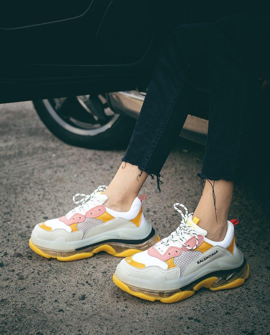 Balenciaga Triple S Clear Sole Yellow White Grey Pink
