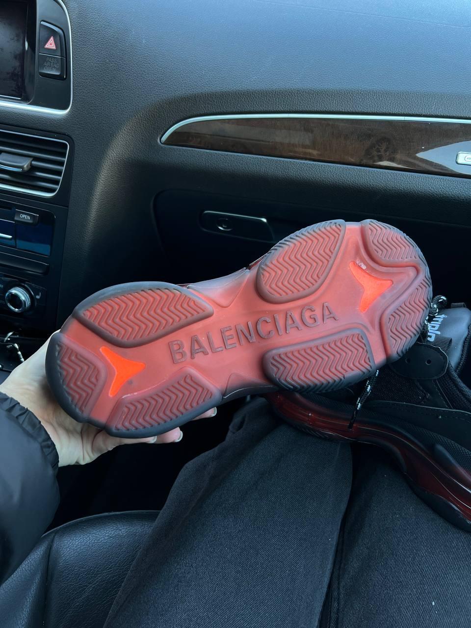 Balenciaga Triple S Clear Sole Black Red v2