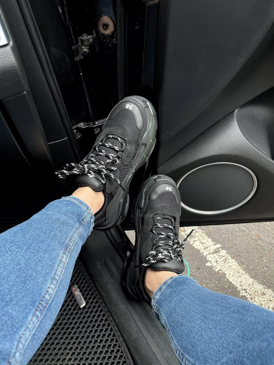 Balenciaga Triple S Clear Sole Black Neon Green