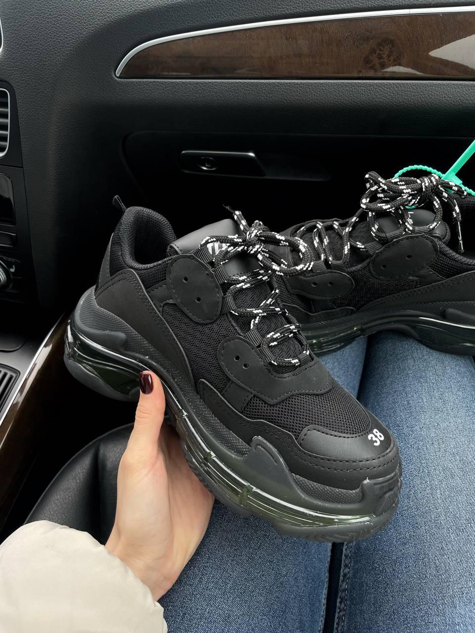 Balenciaga Triple S Clear Sole Black Neon Green