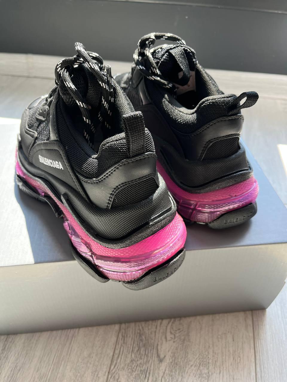 Balenciaga Triple S Clear Sole Black Red