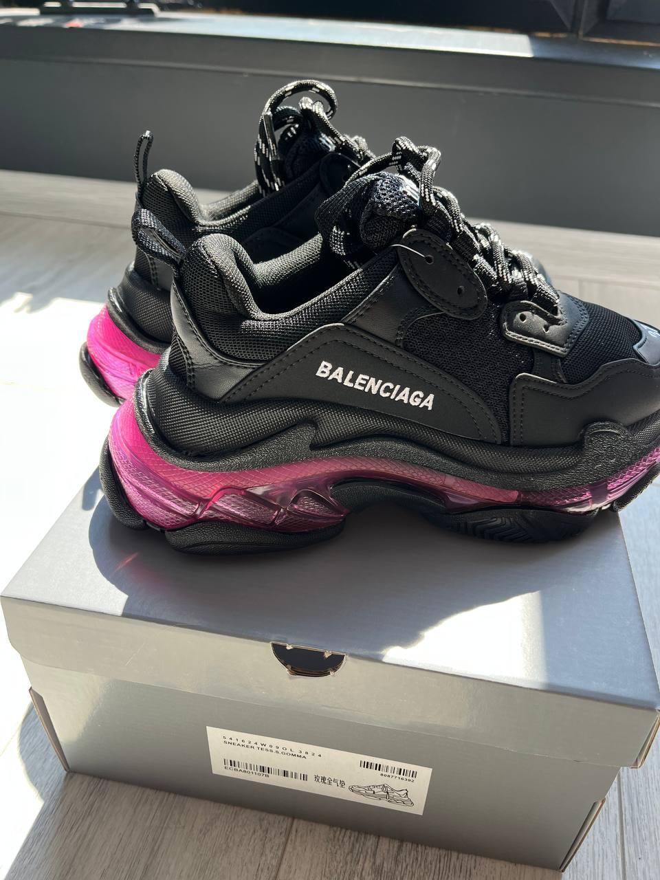Balenciaga Triple S Clear Sole Black Red