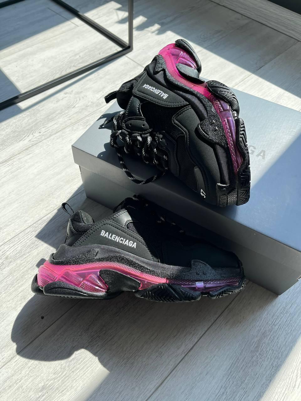 Balenciaga Triple S Clear Sole Black Red