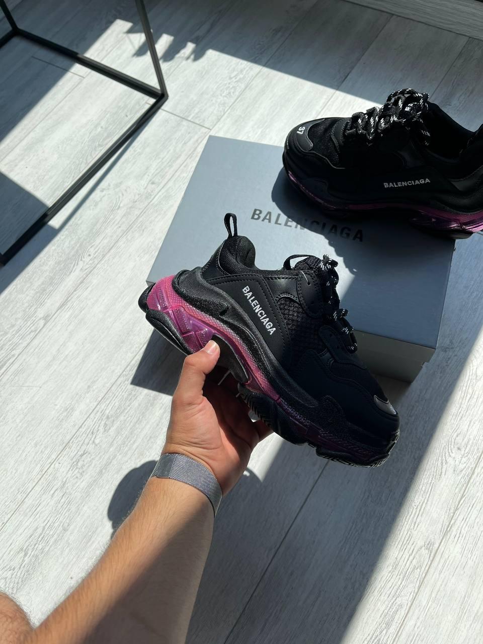 Balenciaga Triple S Clear Sole Black Red