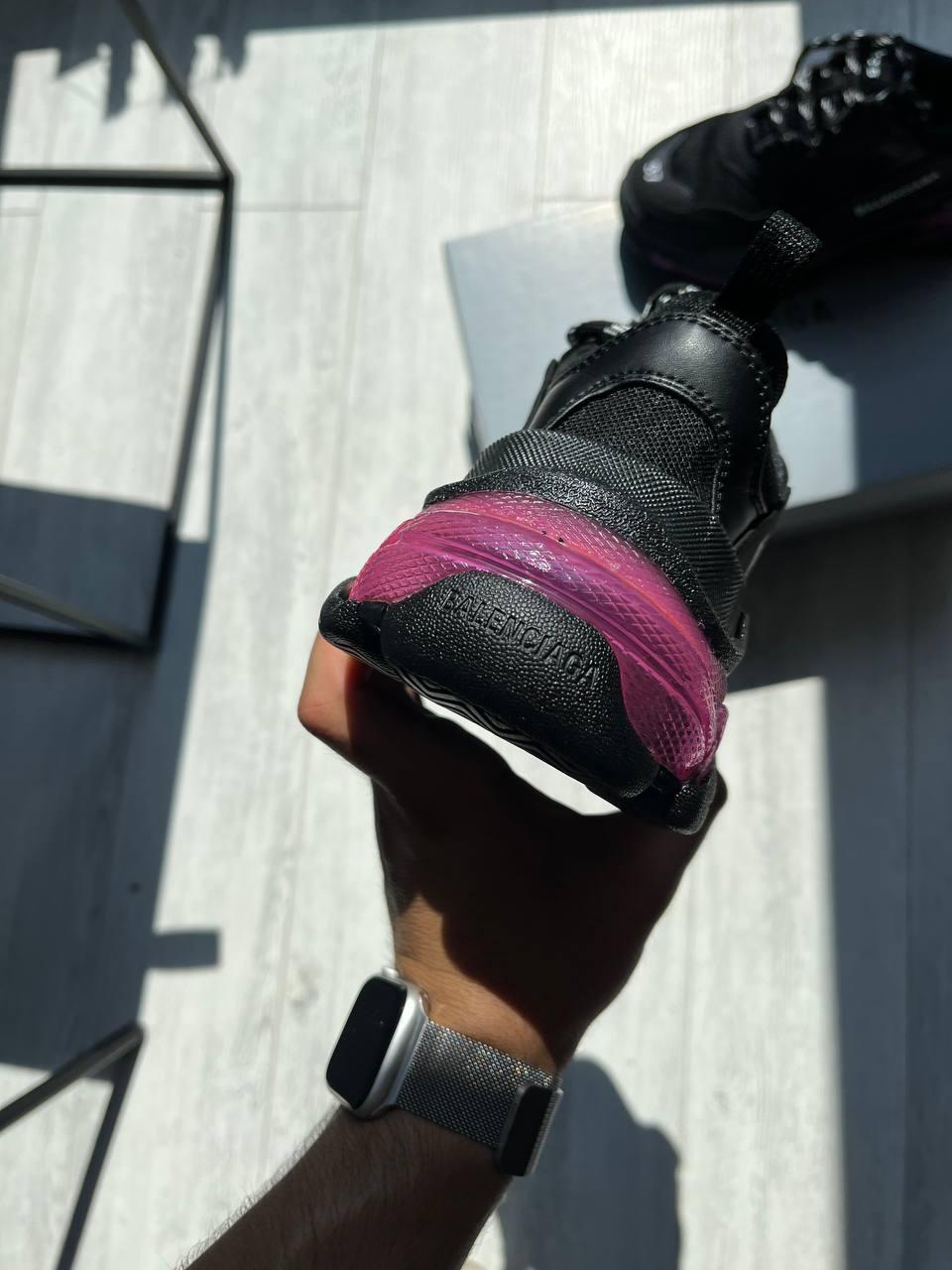 Balenciaga Triple S Clear Sole Black Red