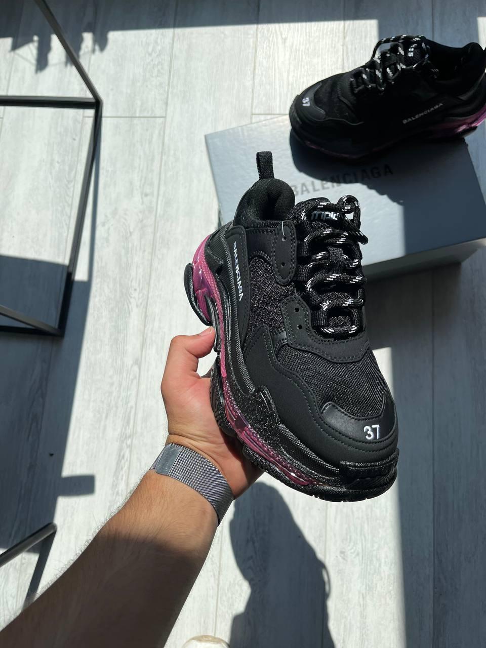 Balenciaga Triple S Clear Sole Black Red