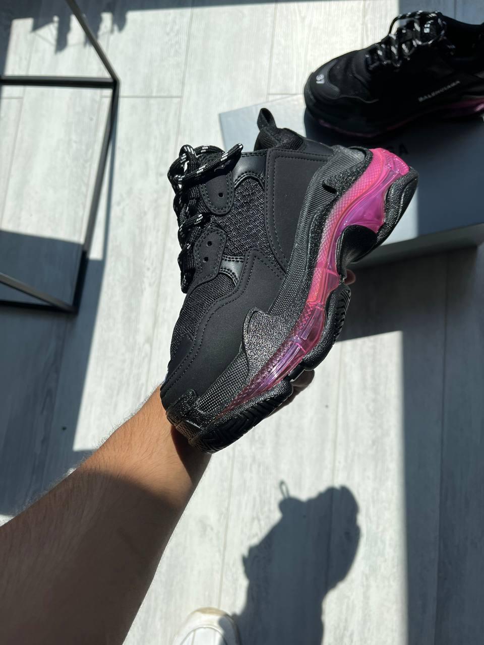 Balenciaga Triple S Clear Sole Black Red