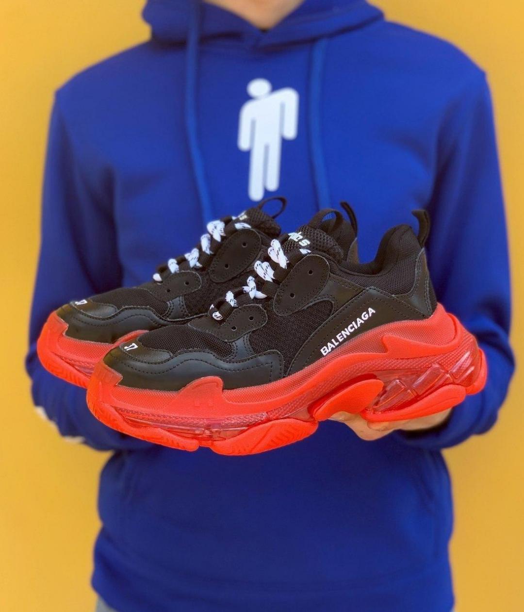Balenciaga Triple S Clear Sole Red Black
