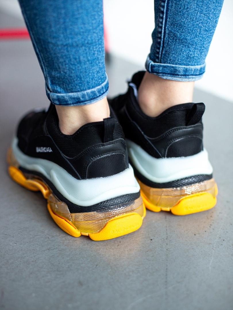 Balenciaga Triple S Clear Sole Black White Yellow