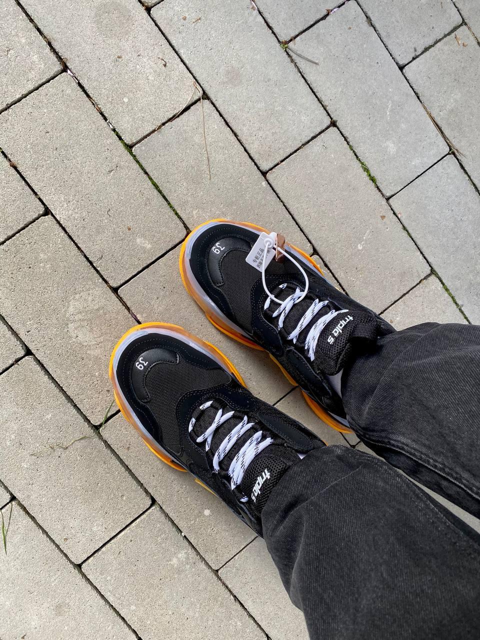 Balenciaga Triple S Clear Sole Black White Yellow