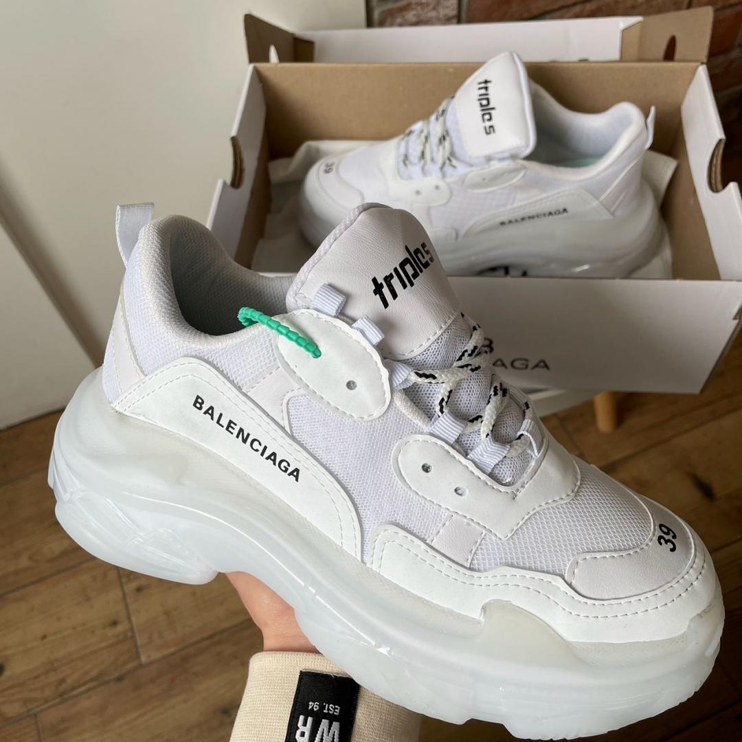 Balenciaga Triple S Clear Sole White v2