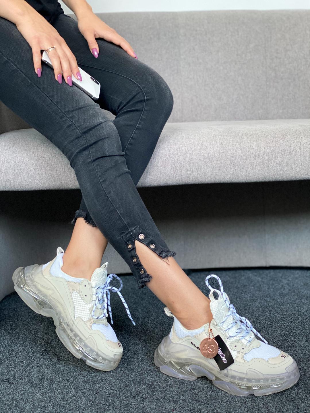 Balenciaga Triple S Clear Sole White Beige