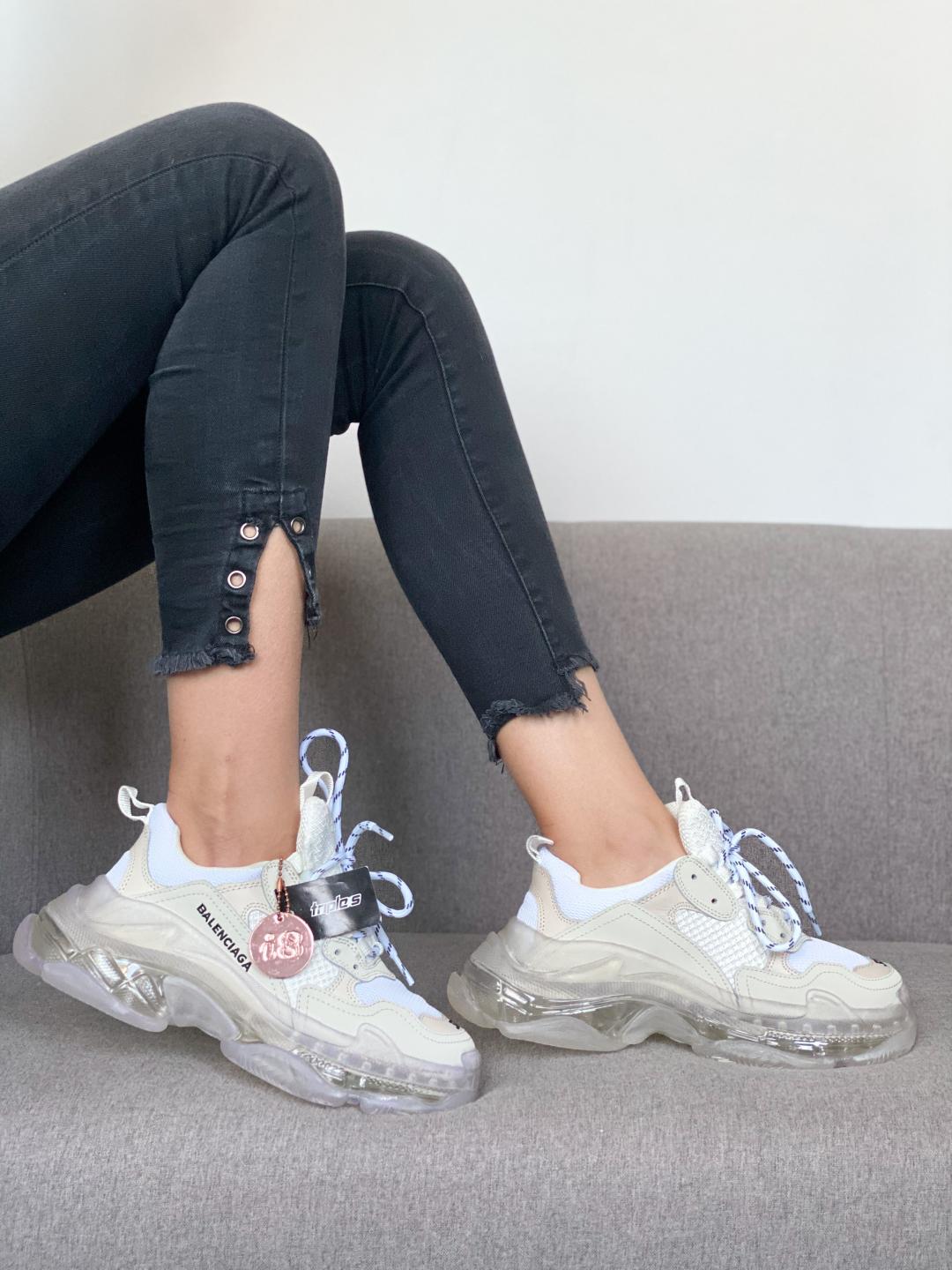 Balenciaga Triple S Clear Sole White Beige