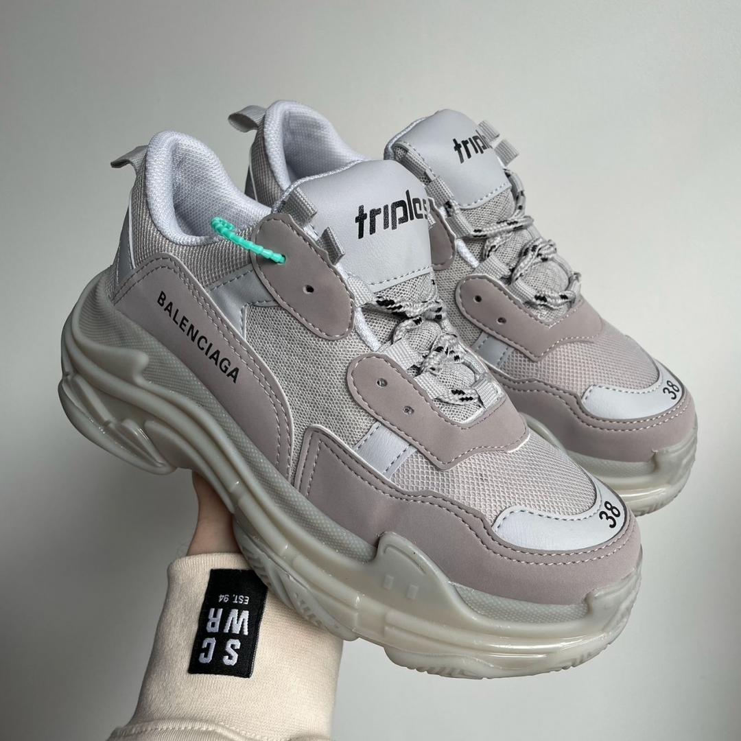 Balenciaga Triple S Clear Sole Grey 2.0