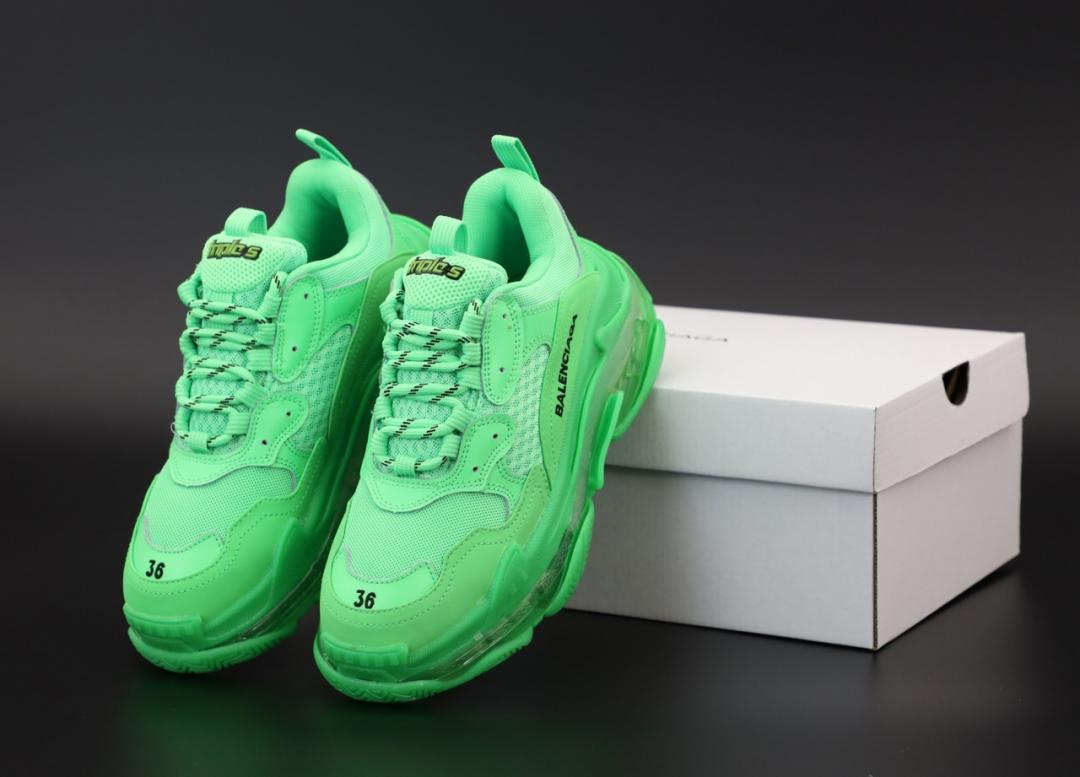 Balenciaga Triple S Clear Sole Green Neon