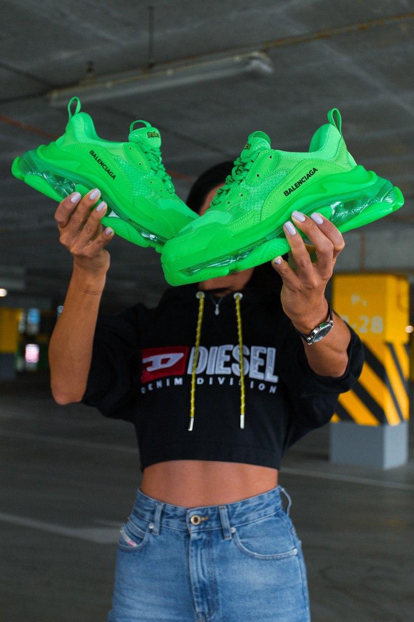 Balenciaga Triple S Clear Sole Green Neon