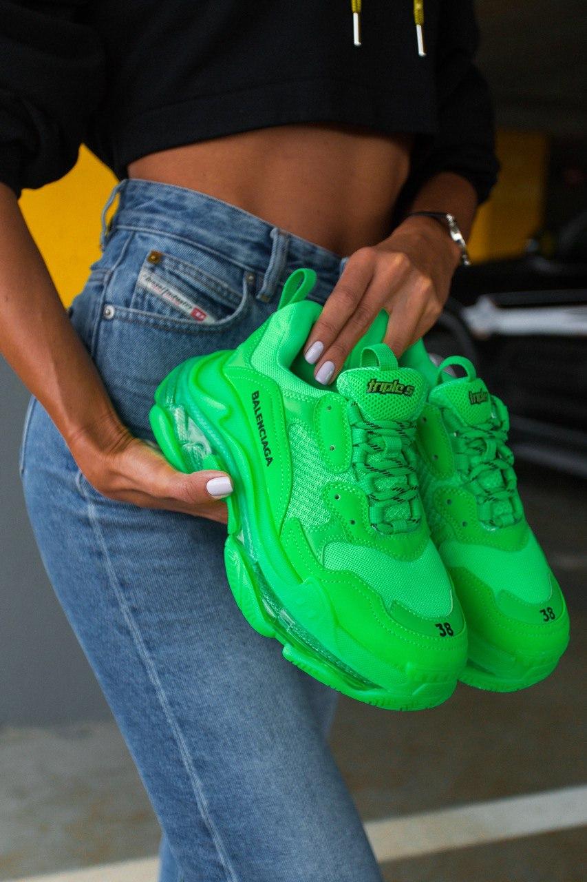 Balenciaga Triple S Clear Sole Green Neon