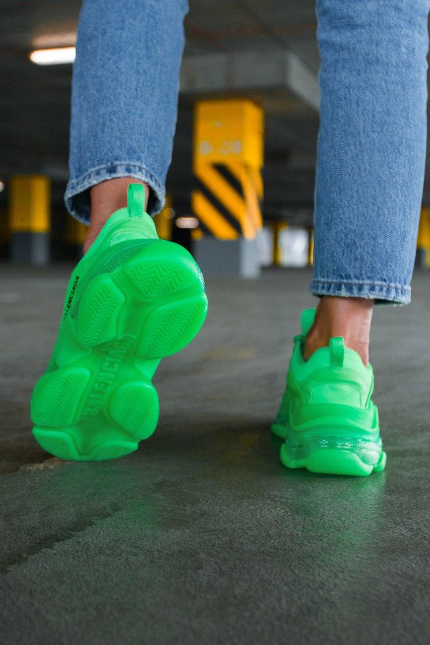 Balenciaga Triple S Clear Sole Green Neon