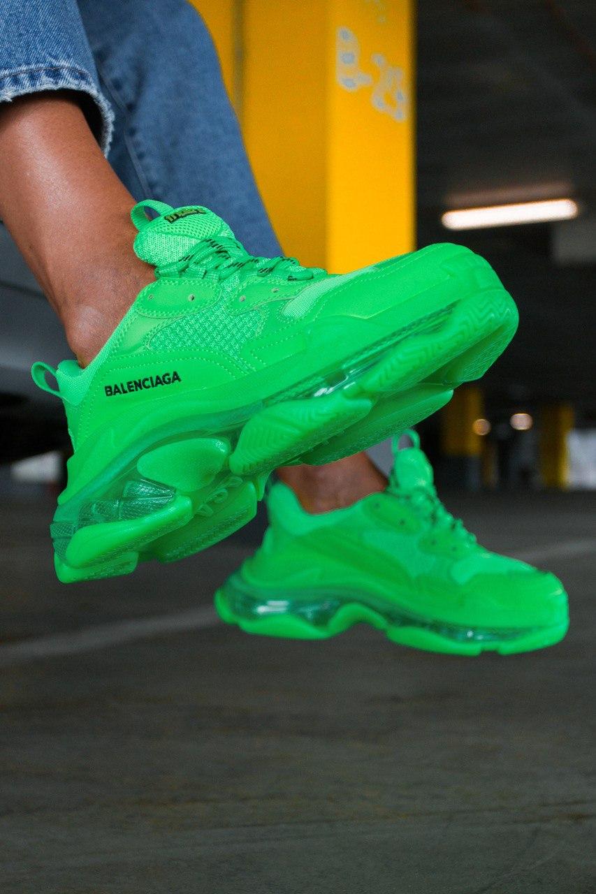 Balenciaga Triple S Clear Sole Green Neon