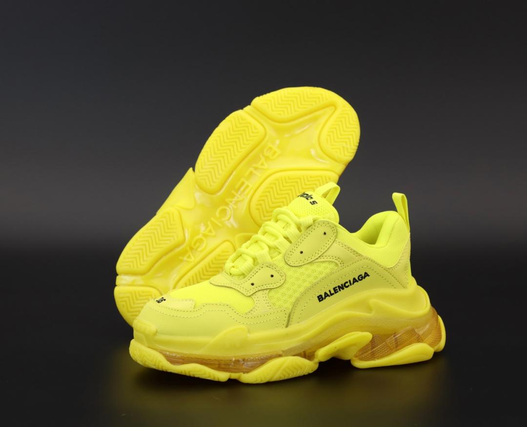 Balenciaga Triple S Clear Sole Yellow «Black Logo» 2