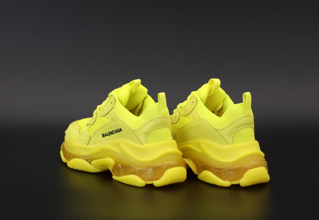 Balenciaga Triple S Clear Sole Yellow «Black Logo» 2