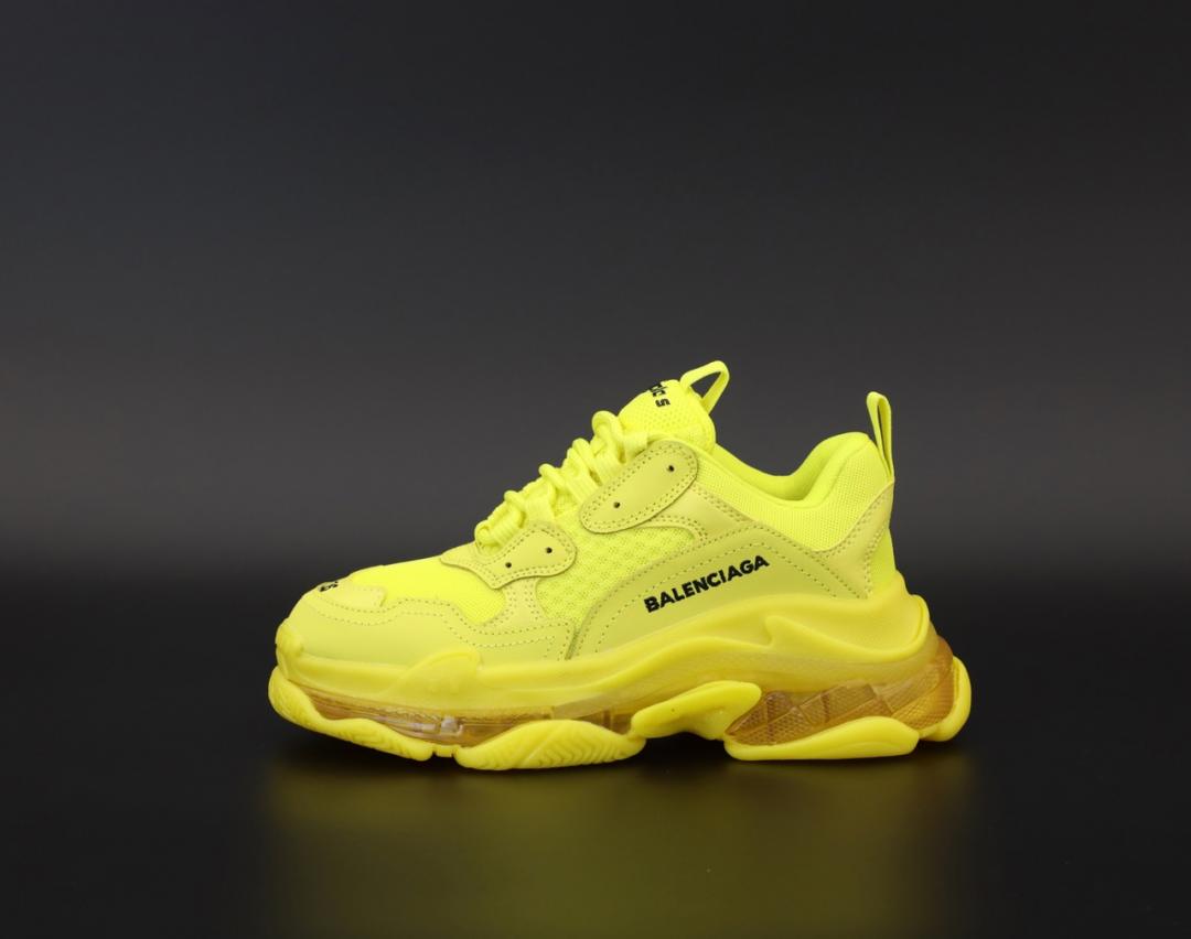 Balenciaga Triple S Clear Sole Yellow «Black Logo» 2
