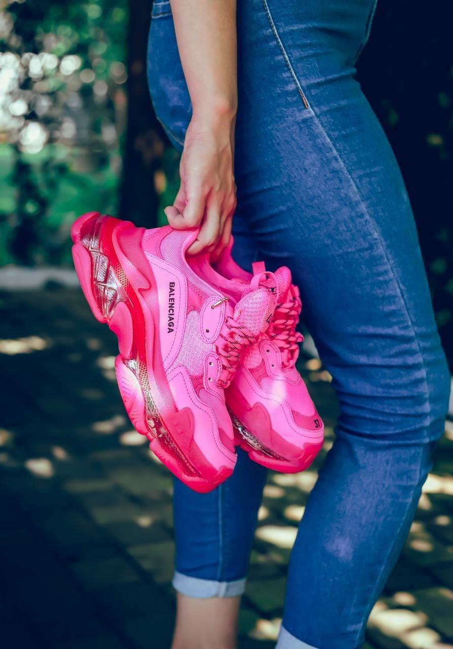 Balenciaga Triple S Clear Sole Pink Neon