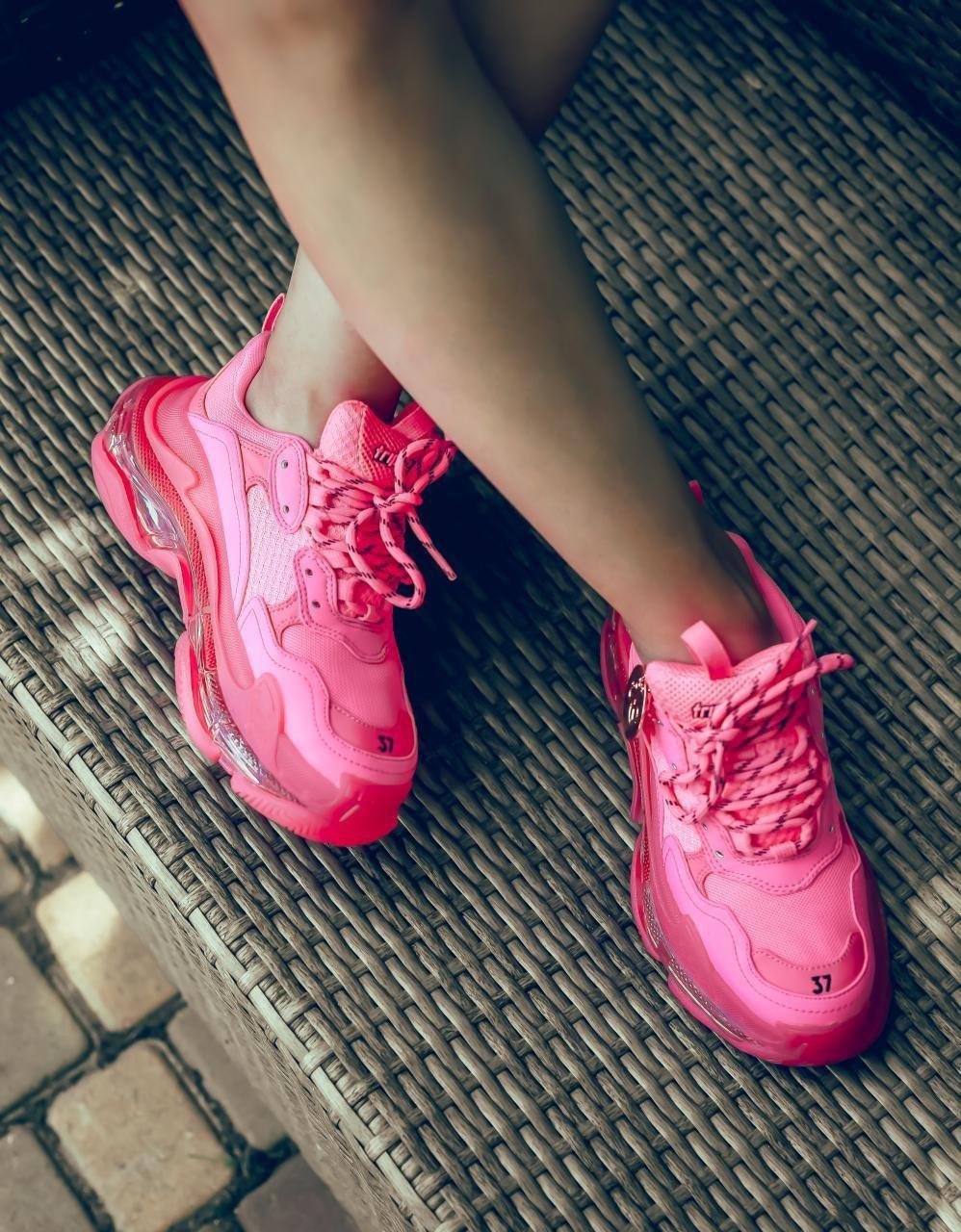 Balenciaga Triple S Clear Sole Pink Neon