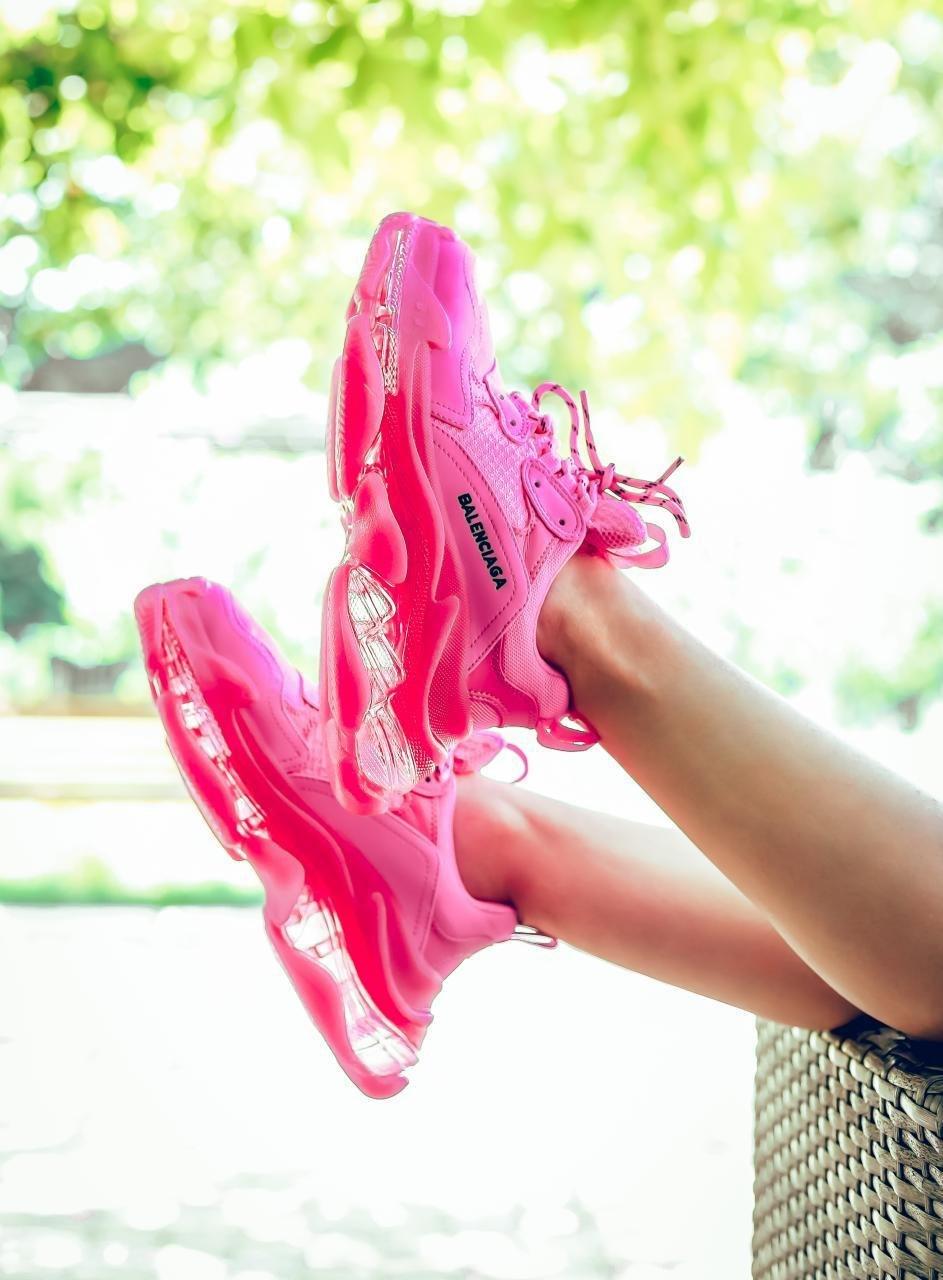 Balenciaga Triple S Clear Sole Pink Neon