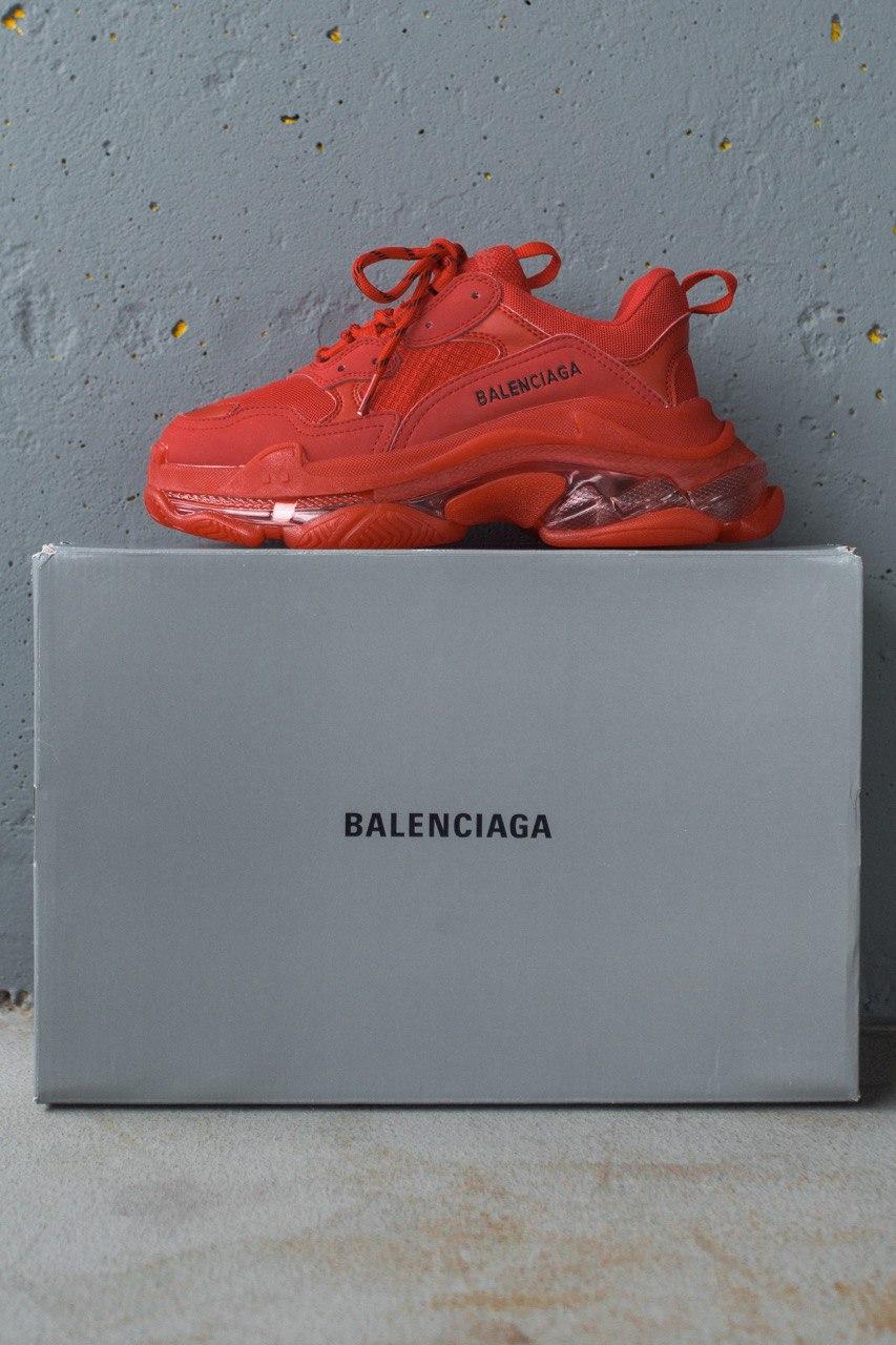 Balenciaga Triple S Clear Sole Red «Black Logo»