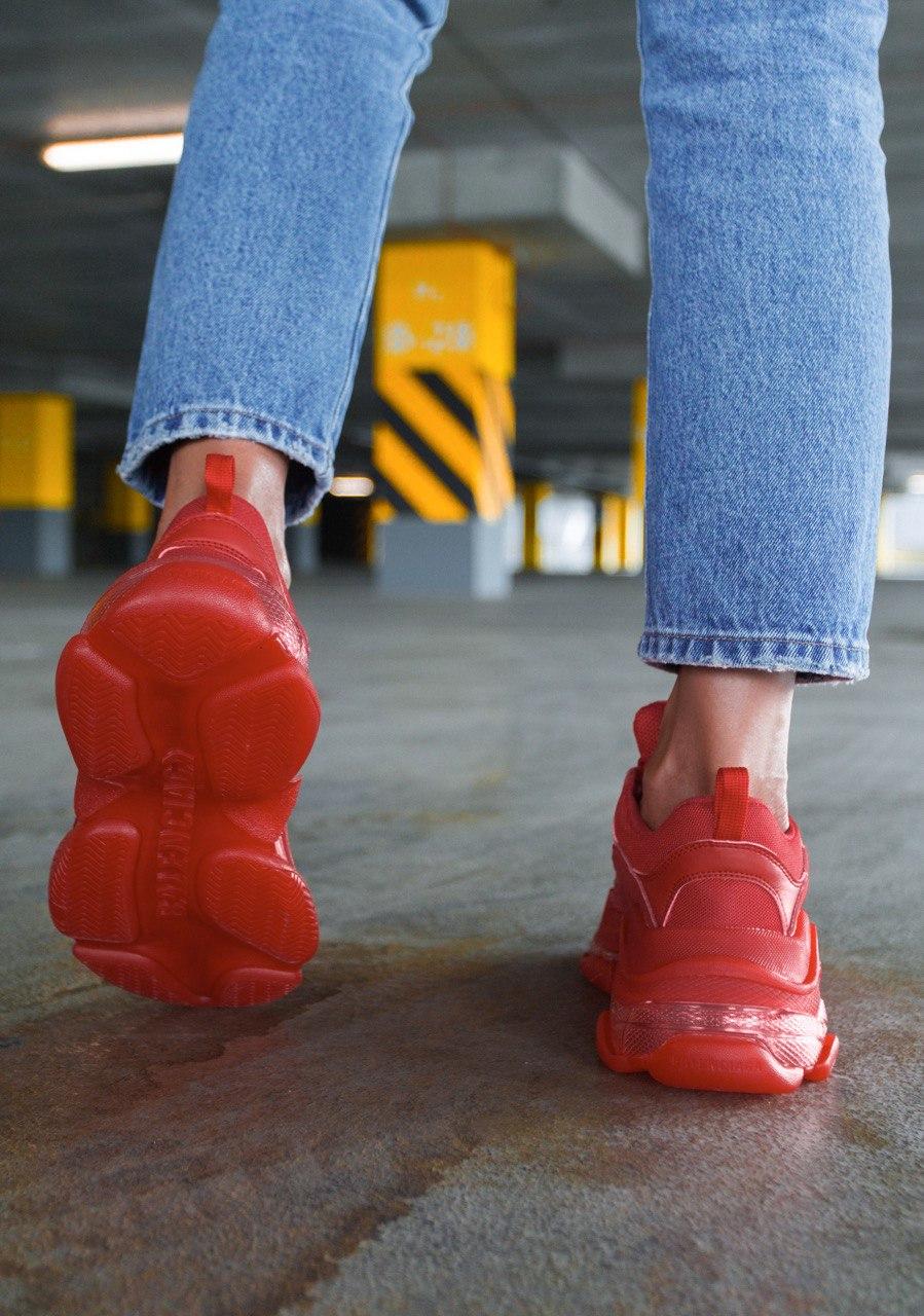 Balenciaga Triple S Clear Sole Red «Black Logo»