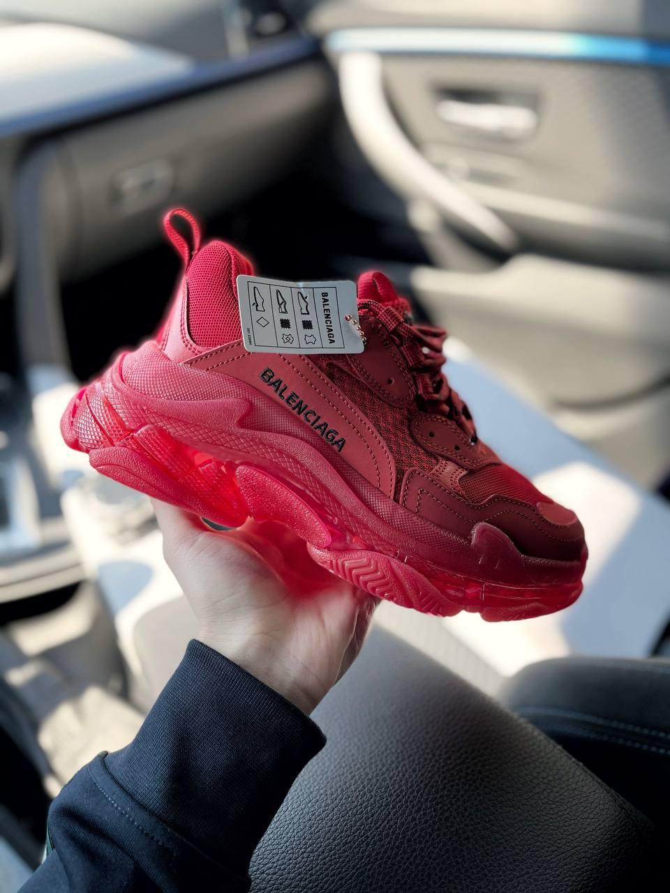 Balenciaga Triple S Clear Sole Red «Black Logo»